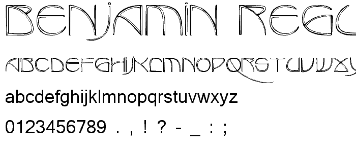 Benjamin Regular font